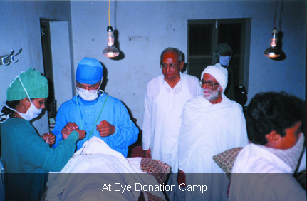 At Eye Donation Camp