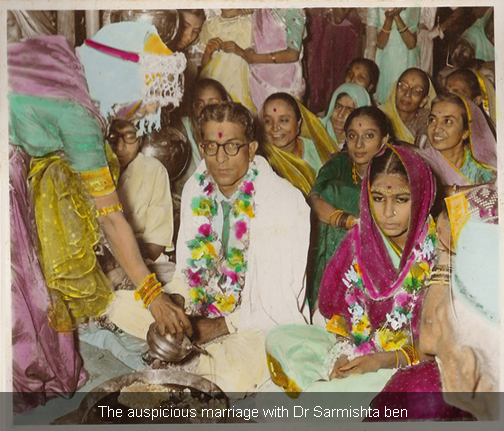 The auspicious marriage with Dr Sarmishtaben
